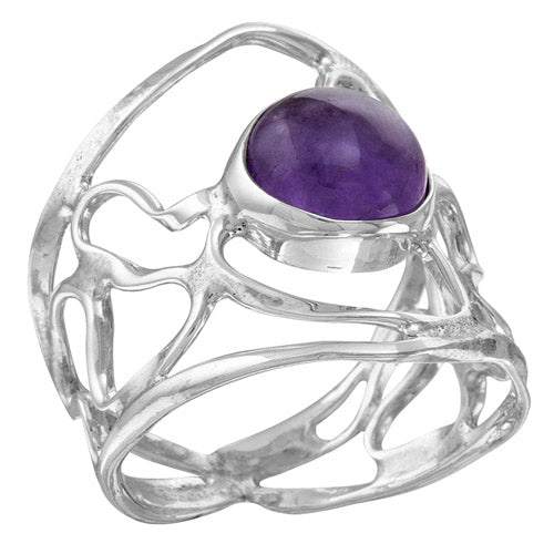 anillo de plata con piedra