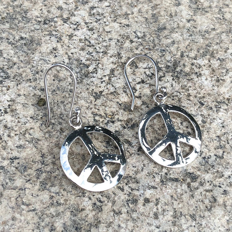 Aretes Amor y Paz de Plata