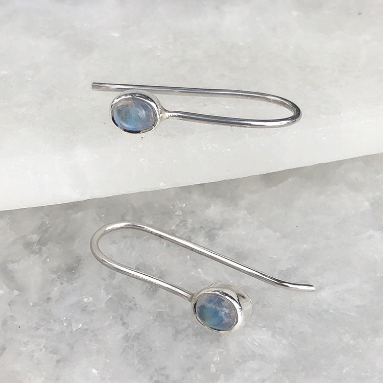 Aretes de plata con piedra