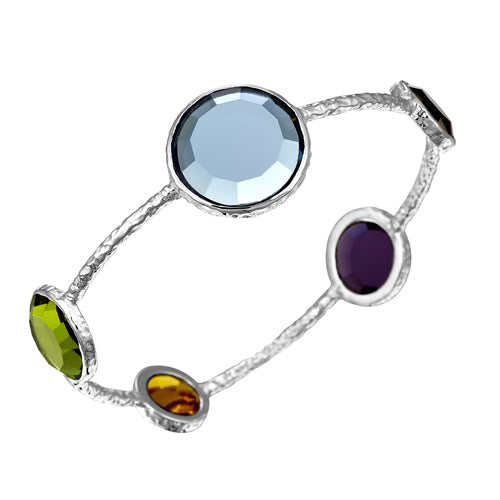 Brazalete de plata con piedra