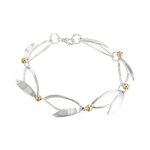 pulsera hojas de plata