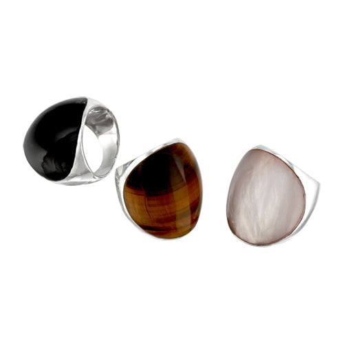 anillo de plata con piedra