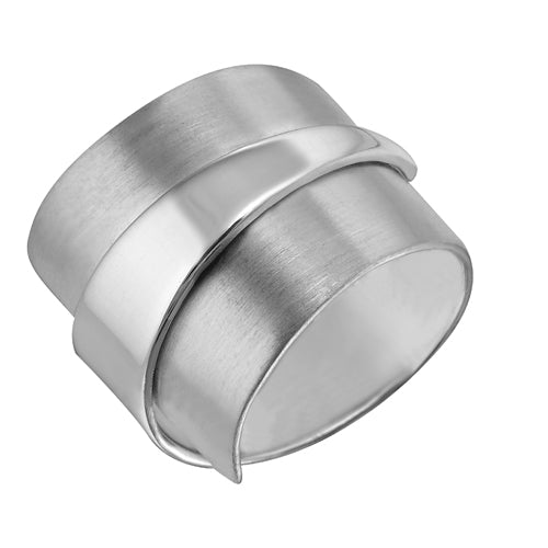 anillo de plata mate