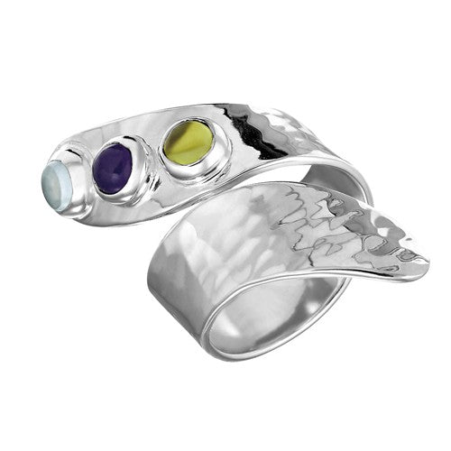 anillo de plata con piedra