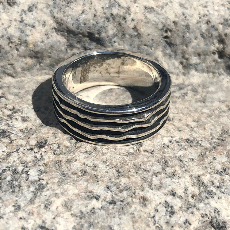 Anillo Líneas de Plata