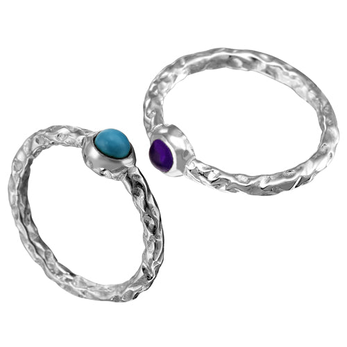 anillo de plata con piedra