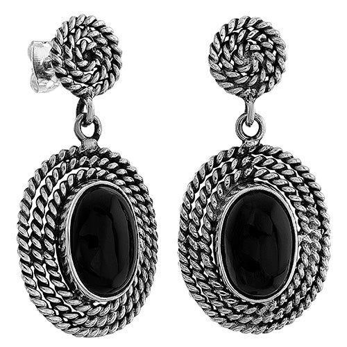 ARETES DE PLATA CON PIEDRA