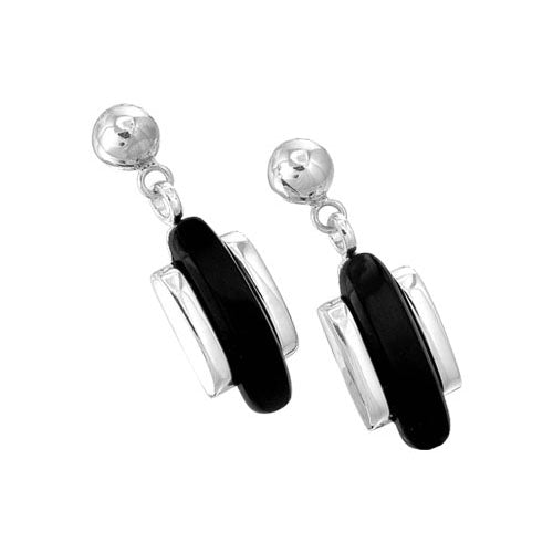 ARETES DE PLATA CON PIEDRA