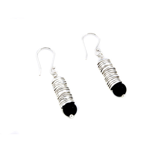 ARETES DE PLATA CON PIEDRA