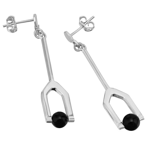 ARETES DE PLATA CON PIEDRA