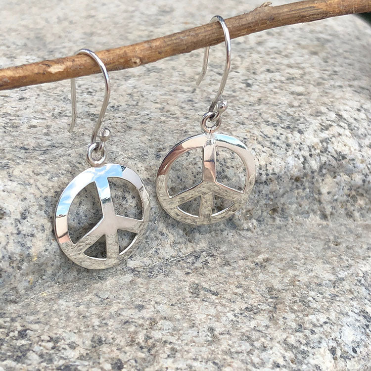 Aretes Amor y Paz de Plata