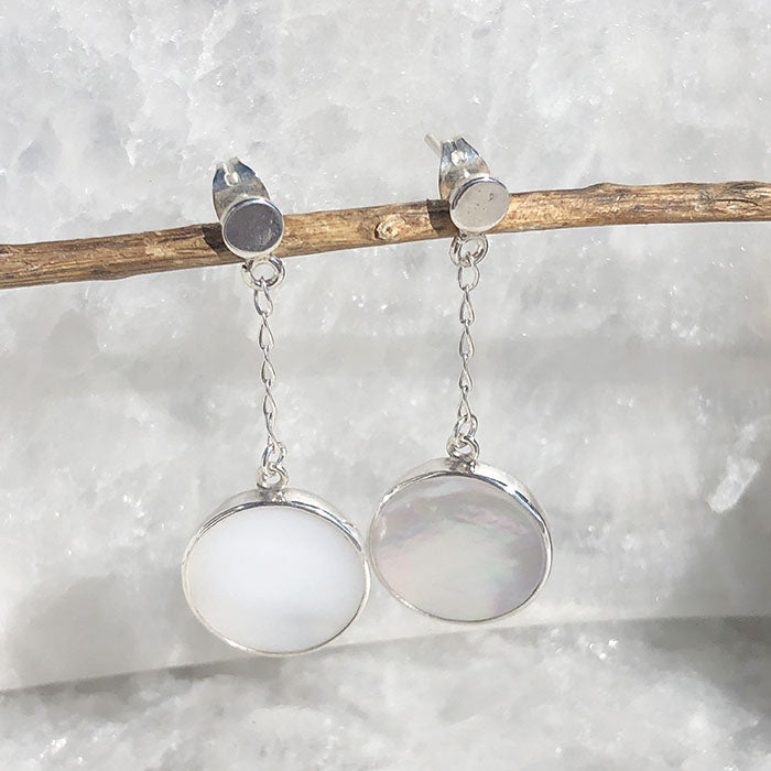 Aretes de plata largos