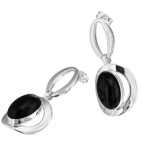 ARETES DE PLATA Y PIEDRA