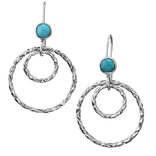 ARETES DE PLATA CON PIEDRA