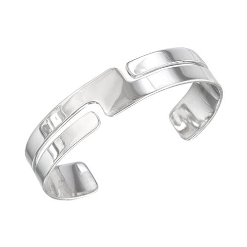 brazalete de plata lisa