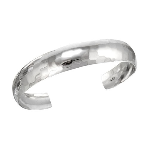 brazalete de plata martillada