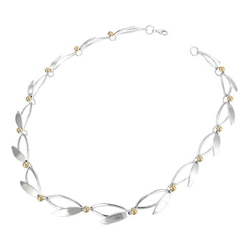 COLLAR DE PLATA DE HOJAS
