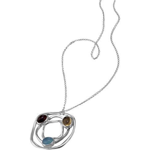 DIJE DE PLATA CON PIEDRA