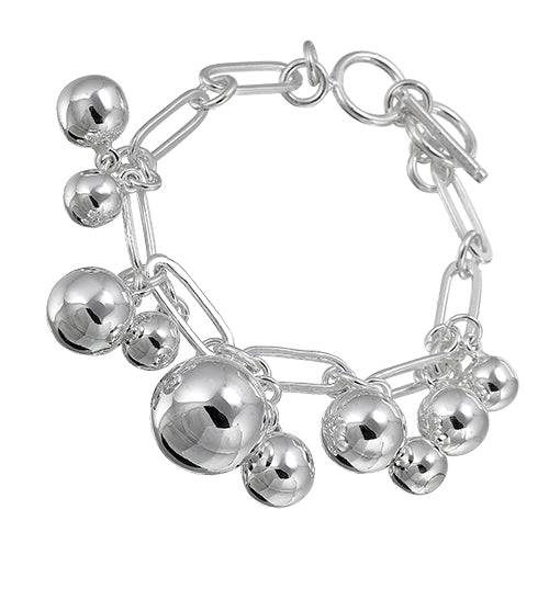 pulseras de plata con bolitas